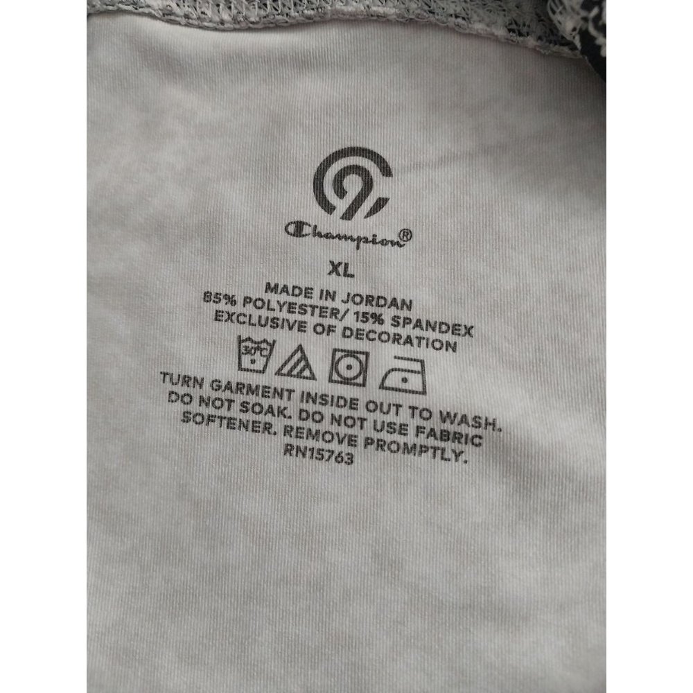 Champion Speckled Black White Athletic Stretch Leggings Womens Sz XL - Picture 6 of 8